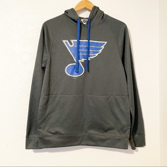 ST Louis Blues NHL‎ Fanatics Mens Small Gray Pullover Hoodie Small​ - Picture 1 of 9
